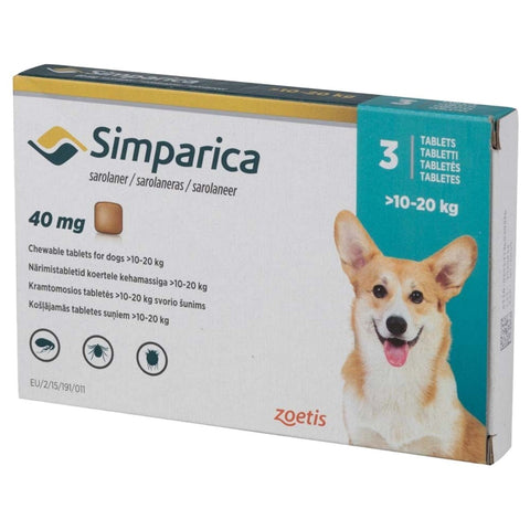 Simparica Palatable Chewable Tablets for Dogs (3 pack)