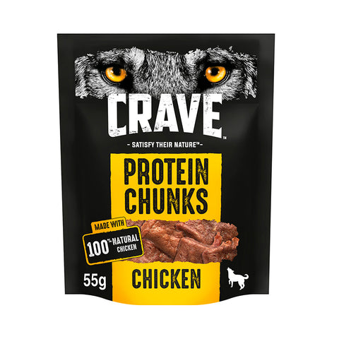 CRAVE Protein Chunks with Chicken 55g