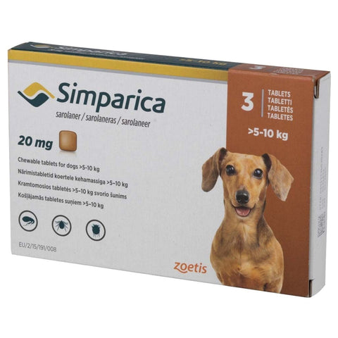 Simparica Palatable Chewable Tablets for Dogs (3 pack)