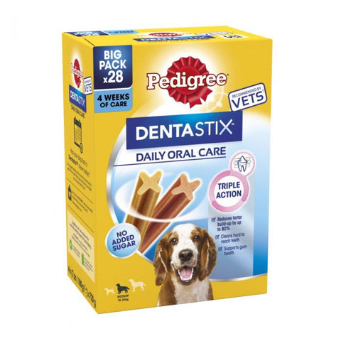 Pedigree DentaStix Adult Medium Dog Daily Dental Chews 28 Sticks