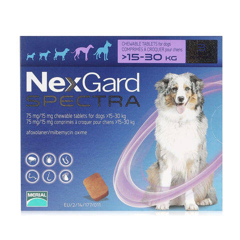 NexGard Spectra Chewable Tablets for Large Dogs 15-30KG x 3