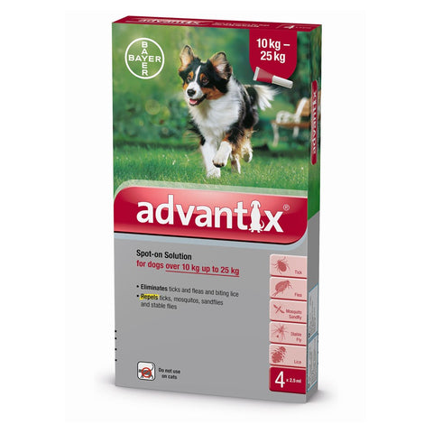 Advantix for Dogs - Parasite Treatment - Pack Of 4 Spot-On Pipettes