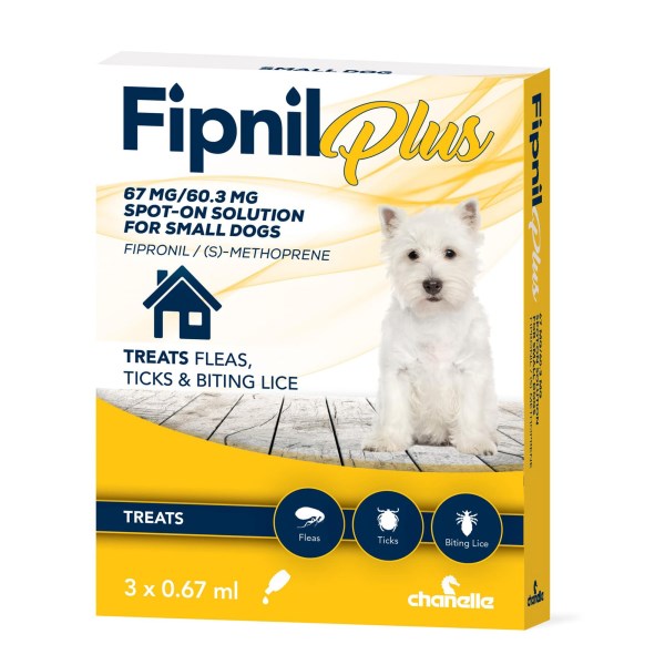 Fipnil Plus Spot-On Solution for Small Dogs (3 Pipettes)