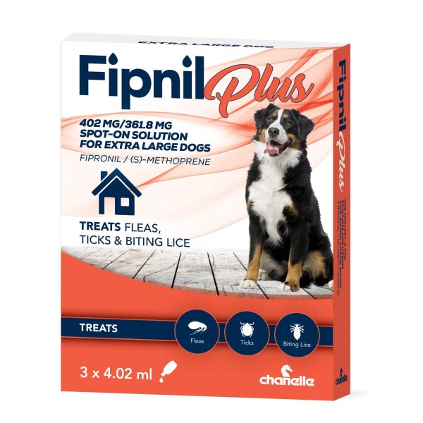 Fipnil Plus Spot-On Solution forExtra Large Dogs (3 Pipettes)