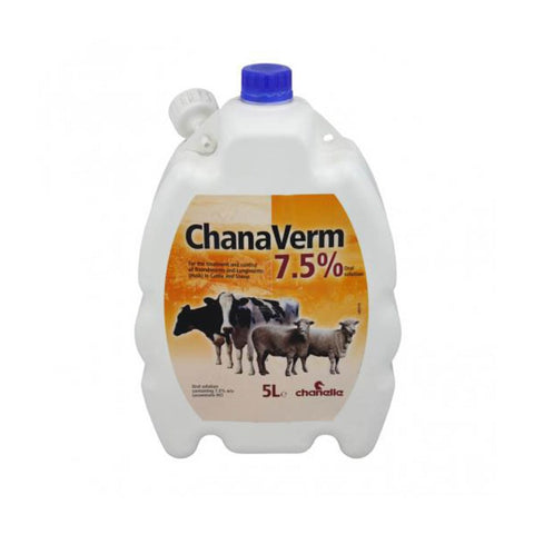 Chanaverm 7.5% Oral Solution 5L