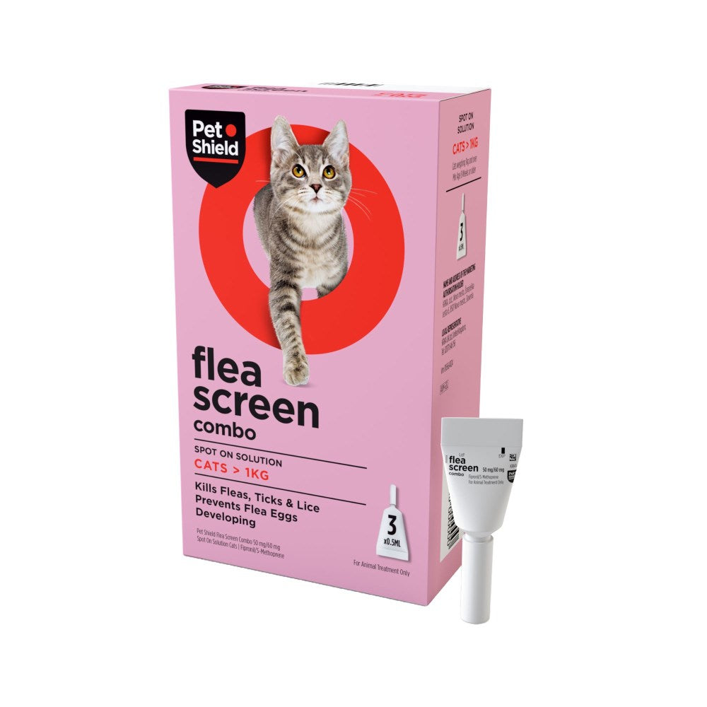 Flea Screen Combo Spot on Cats 3 pipettes