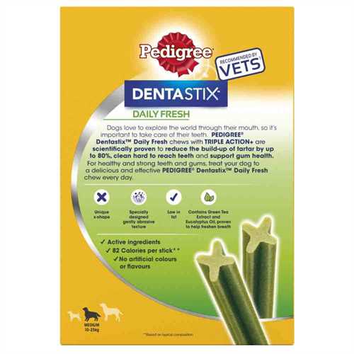 Pedigree Dentastix Fresh Daily Oral Care for Medium Dogs 10 25kg 2