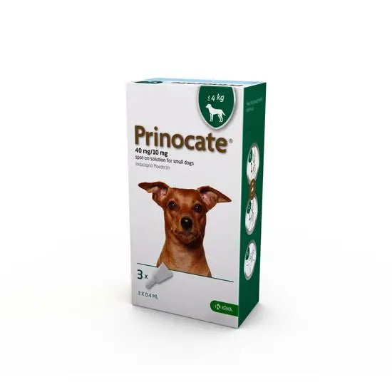 Prinocate Spot-On Flea and Worm Treatment for Small Dogs (<4kg)