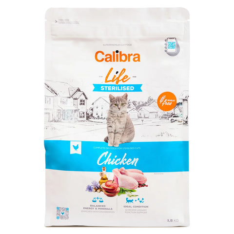Calibra Cat Life Sterilised Dry Cat Food with Chicken