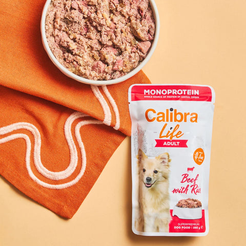 Calibra Dog Life Pouch Adult Beef 10x150g