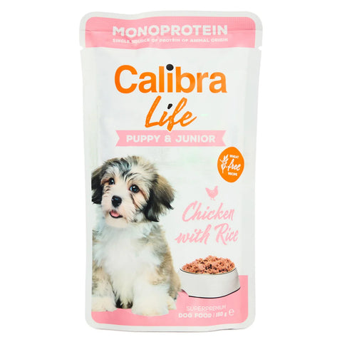 Calibra Dog Life Pouch Puppy & Junior Chicken 10x150g