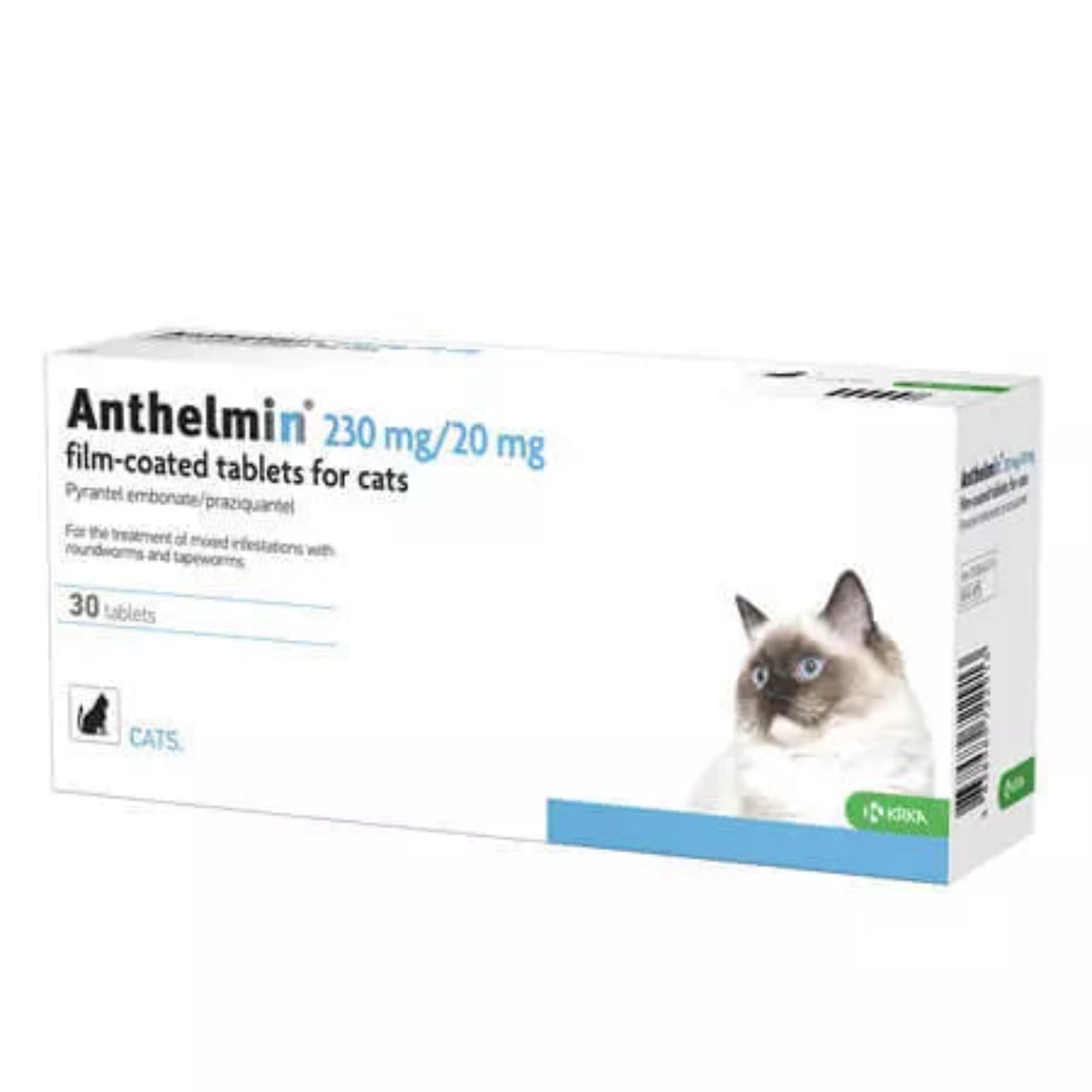 Anthelmin Cats 230mg 20mg Film Coated Tablets Roundworms & Tapeworms