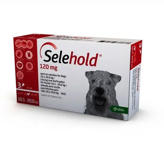 Selehold Dog Medium 120mg 1.0ml 3 Pipettes