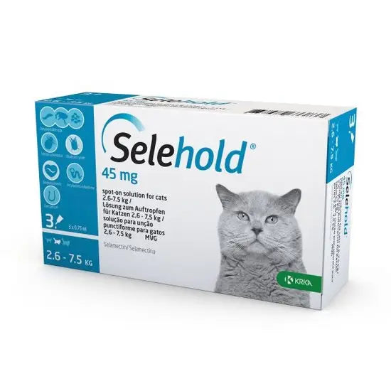 Selehold Spot-On for Cats 45mg - 3 Pipettes