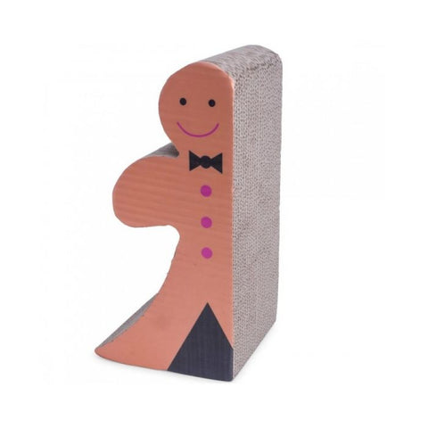 Petface Gingerbread Man Cardboard Cat Scratcher