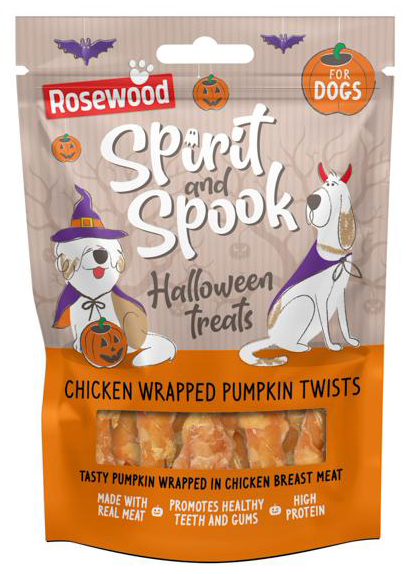 Halloween Chicken Wrapped Pumpkin Dog Treats