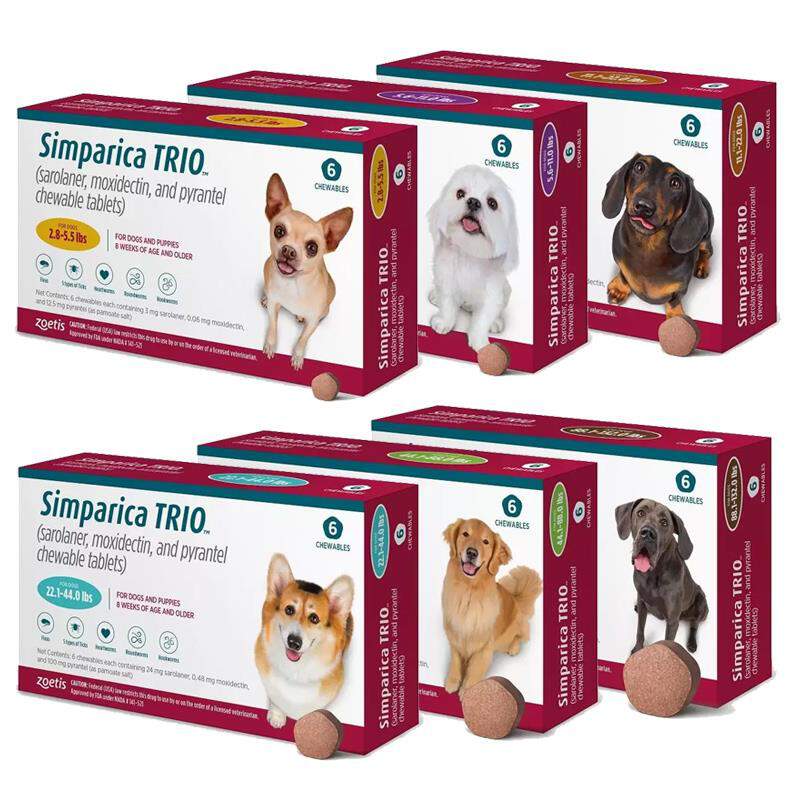 Simparica Trio Chewable Tablets for Dogs