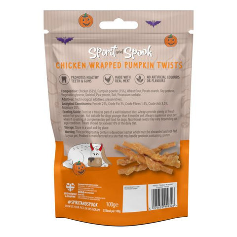 Halloween Chicken Wrapped Pumpkin Dog Treats
