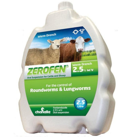 Zerofen 2.5% Worm Drench for Sheep & Cattle