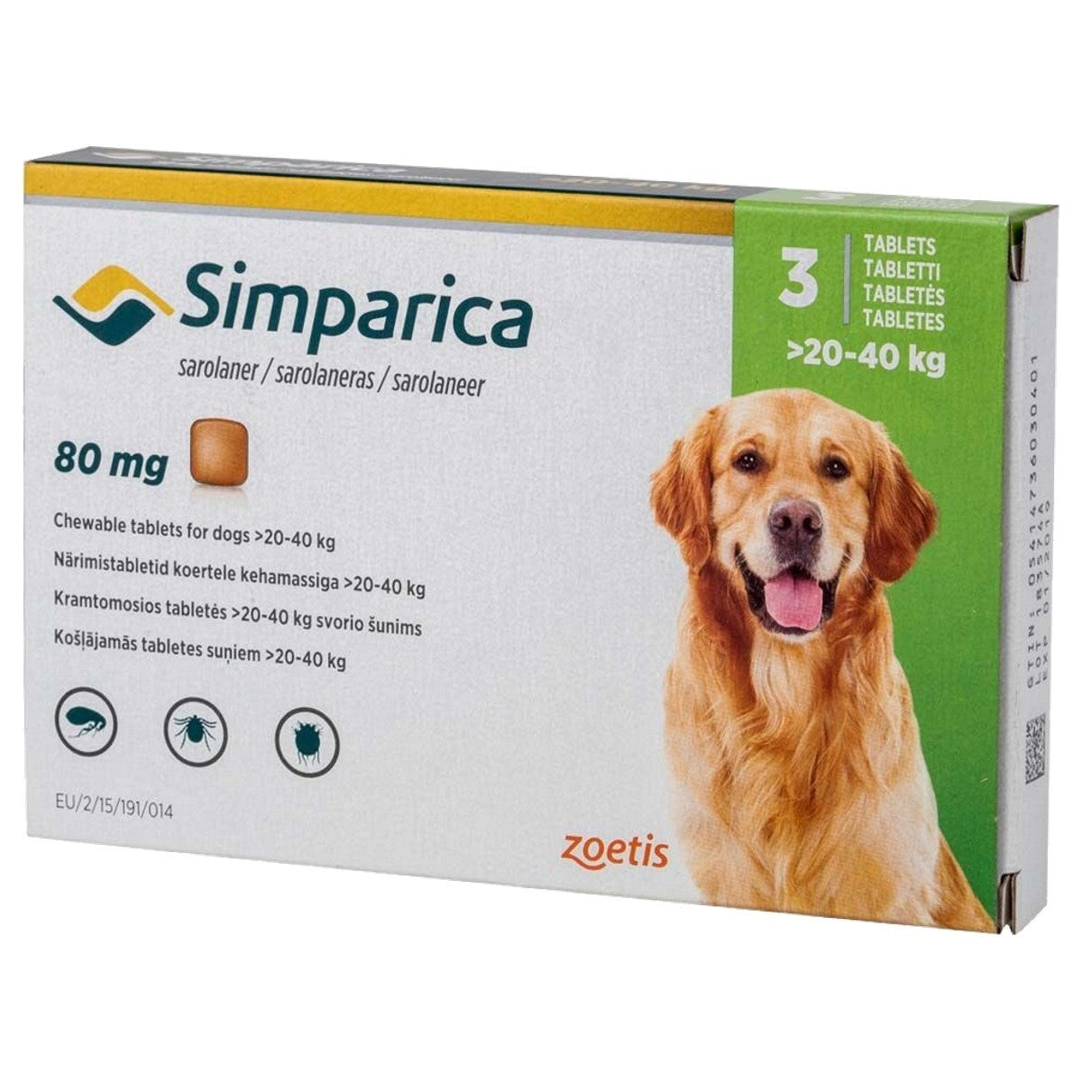 Simparica Chewable Tablets for Dogs (3 pack)