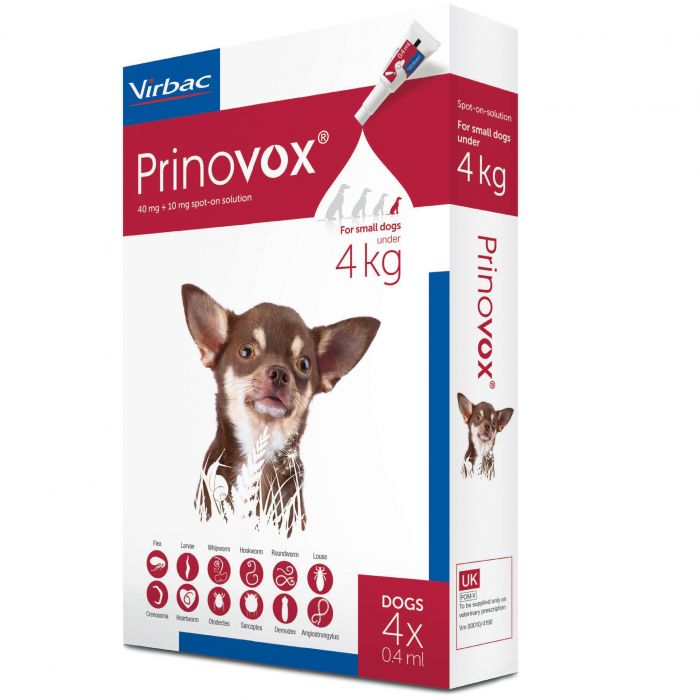 Prinovox Spot on Solution for Dogs - Pack of 4 pipettes