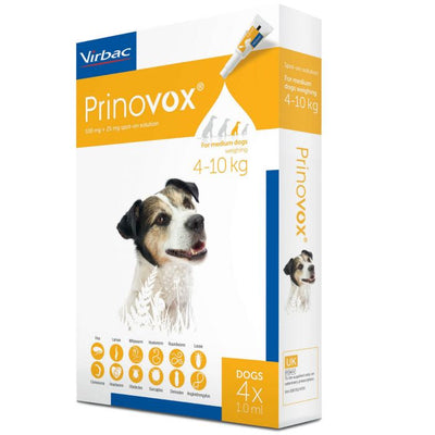 Prinovox Spot on Solution for Dogs - Pack of 4 pipettes