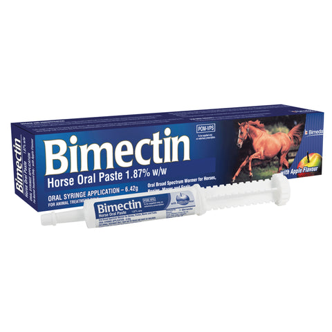 Bimectin Horse Oral 1.87% Wormer Paste - Oral Syringe Application 6.42g