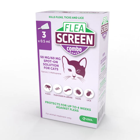 Flea Screen Combo Spot on for Cats - 3 pipettes