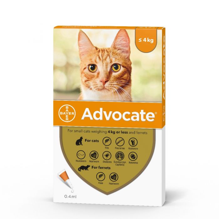 Advocate 40 Spot-On for Small Cats (up to 4kg) and Ferrets