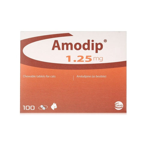 Amodip 1.25mg Chewable Tablets For Cats (Single Tablet)