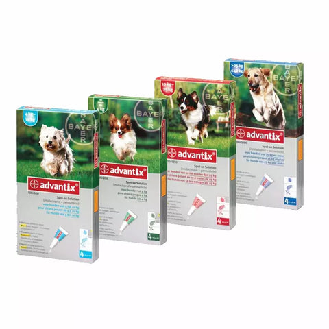 Advantix for Dogs - Parasite Treatment - Pack Of 4 Spot-On Pipettes