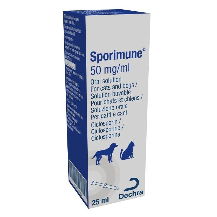 Sporimune solution 50mg/ml for dogs and cats