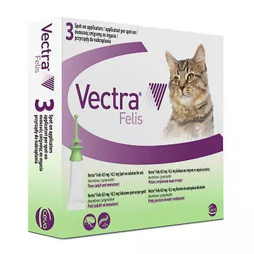Vectra Felis Spot on Solution for Cats (0.6-10kg) - 3 pipettes