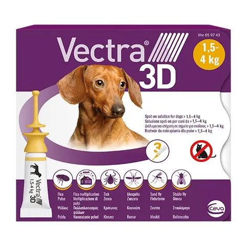 Vectra 3D for Dogs - 3 pipettes